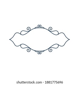 Line frame. Simple border decoration