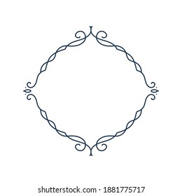 Line frame. Simple border decoration