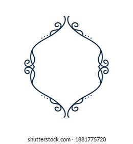 Line frame. Simple border decoration