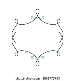 Marco de línea. Decoración de borde simple