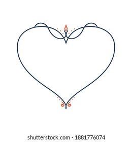 Line frame. Simple border decoration