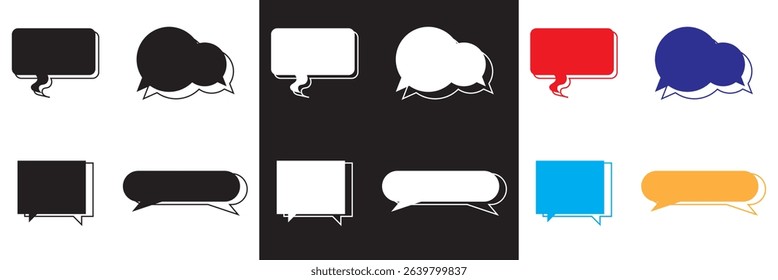 Line frame text speech bubble .  Line balloon frame design talk speech bubble frame. Comic japan style design conversation text dialog balloon. Vector illustration. EPS 10