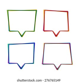 Line frames, text bubbles, space for text