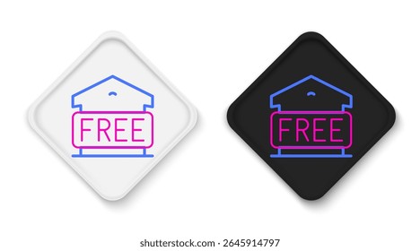 Line Free storage icon isolated on white background. Colorful outline concept. Vector