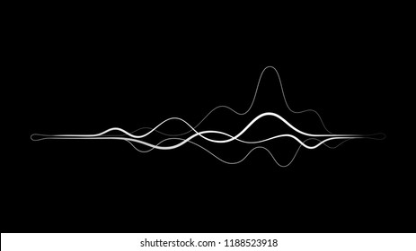 Line Frequency Sound Wave Vector Background