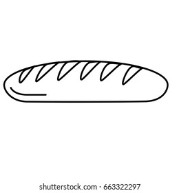 line fresh bread food with organic wheat
