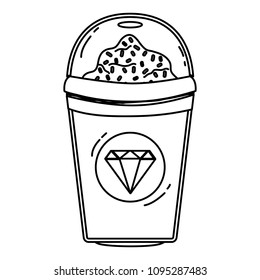 line fresh and cold smothie plastic cup