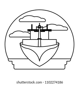 line front ship transport sea vehicle
