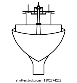 line front ship transport vehicle in the sea