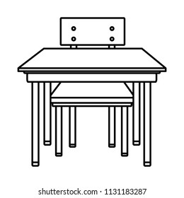 line front wood school desk education