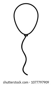 line fun balloon party decoration design