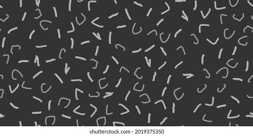 Line Fun Memphis Texture. Modern Set Ornament Decoration Fun Memphis Concept. Line Seamless Figure. Paper Geometric Style. Funky Monochrome Wallpaper Drawn. Fabric Dash Triangle. Cool Seamless Doodle.