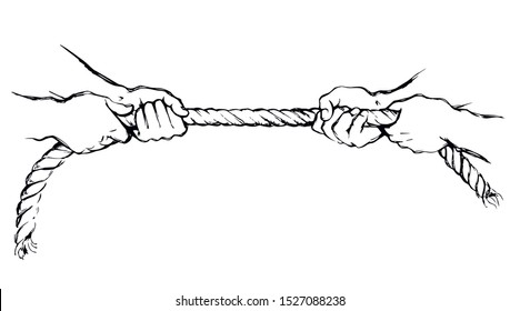 Man pulling rope Royalty Free Stock SVG Vector and Clip Art