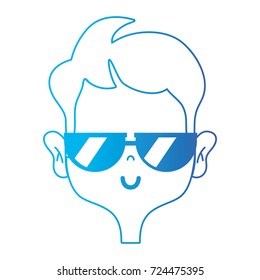 line funny man with hairstyle design