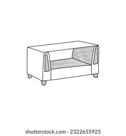 line furniture of Table icon concept illustration template, logo for your company
