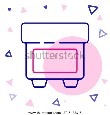 Line Fuse of electrical protection component icon isolated on white background. Melting breaking protective fuse. Colorful outline concept. Vector Illustration