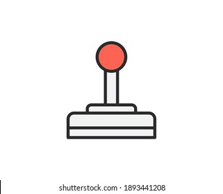 Line Gamepad icon isolated on white background.