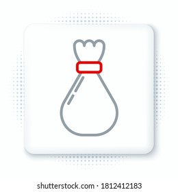 Line Garbage bag icon isolated on white background. Colorful outline concept. Vector