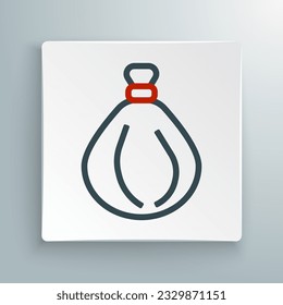 Line Garbage bag icon isolated on white background. Colorful outline concept. Vector