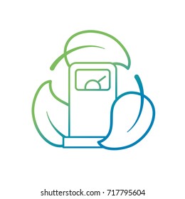 line gas machine with ecological leaves around