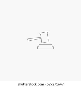 line gavel icon