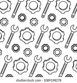 line gear industry and wrench repair background