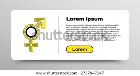 Line Gender icon isolated on white background. Symbols of men and women. Sex symbol. Colorful outline concept. Vector