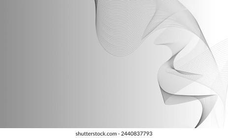 line geometric abstract Curves twisted into waves