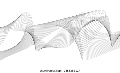 line geometric abstract Curves twisted into waves