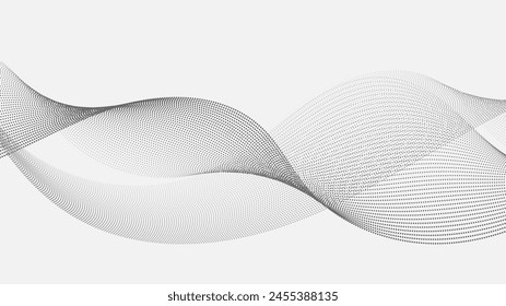 line geometric abstract Curves twisted into waves
