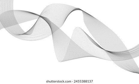 line geometric abstract Curves twisted into waves