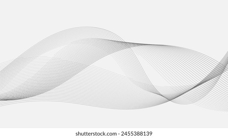 line geometric abstract Curves twisted into waves