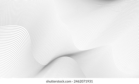 Línea geométrica abstracta Curvas retorcidas en ondas