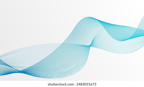 line geometric abstract Curves twisted into waves