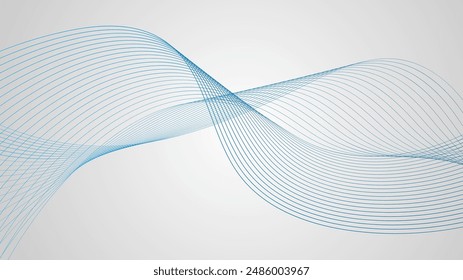 line geometric abstract Curves twisted into waves