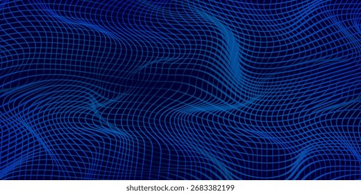 línea geométrica abstracta Curvas retorcidas en ondas