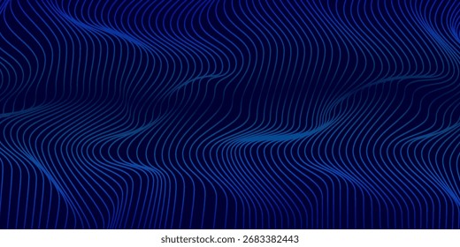 line geometric abstract Curves twisted into waves
