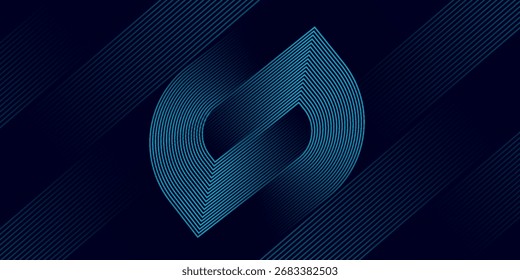 line geometric abstract Curves twisted into waves