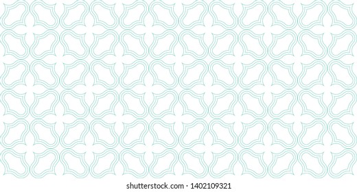 Line geometric abstract pattern seamless green line on white background.