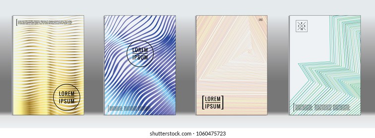 Line geometric cover.  Vector trendy line pattern for poster brochure.  Gradient templates for business brochures.  2d prints for banner background.  Graphic pattern for annual album backdrop.
