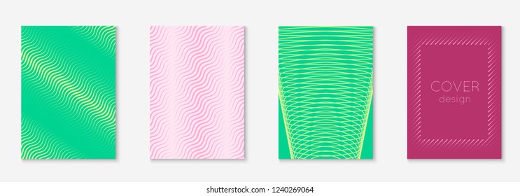 Line geometric elements. Yellow and pink. Minimalistic booklet, page, mobile screen, wallpaper concept. Line geometric elements on minimalist trendy cover template.