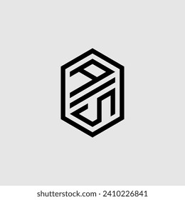 AS line geometric monogram with high quality professional design that will print well