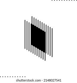 forma geométrica de línea, elemento aislado del vector paralelos