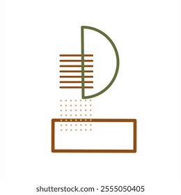 Line geometric vector illustration design