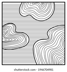 Line geometric or wave abstract background