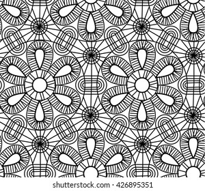  line geometry seamless pattern. vector illustration of openwork lace fabric. luxury elegant background