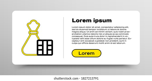 Line Gift Box und Tasche Symbol einzeln auf weißem Hintergrund. Frohe Weihnachten und glückliches neues Jahr. Farbiges Rahmenkonzept. Vektorgrafik