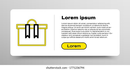 Zeilengabe, Symbol einzeln auf weißem Hintergrund. Frohe Weihnachten und glückliches neues Jahr. Farbiges Rahmenkonzept. Vektorgrafik