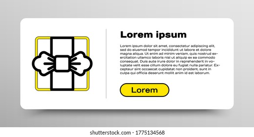 Line Gift box icon isolated on white background. Colorful outline concept. Vector