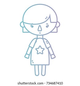 line girl with dress and hairstyle design